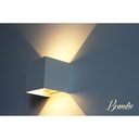 Applique Led Da Parete Brandie 6W Carcassa Bianca Quadrata Bianco Caldo IP65 Doppio Illuminazione Angolo Regolabile SKU-217079