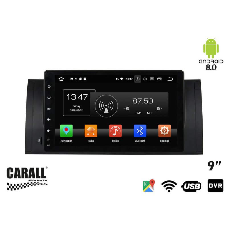 Autoradio Android 8,0 BMW E39 GPS DVD USB SD WI-FI Bluetooth Navigatore