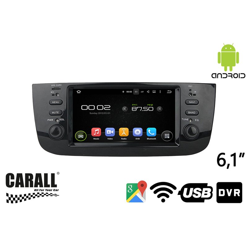 Autoradio Android 8,0 Fiat Linea 2015 GPS DVD USB SD WI-FI Bluetooth Navigatore