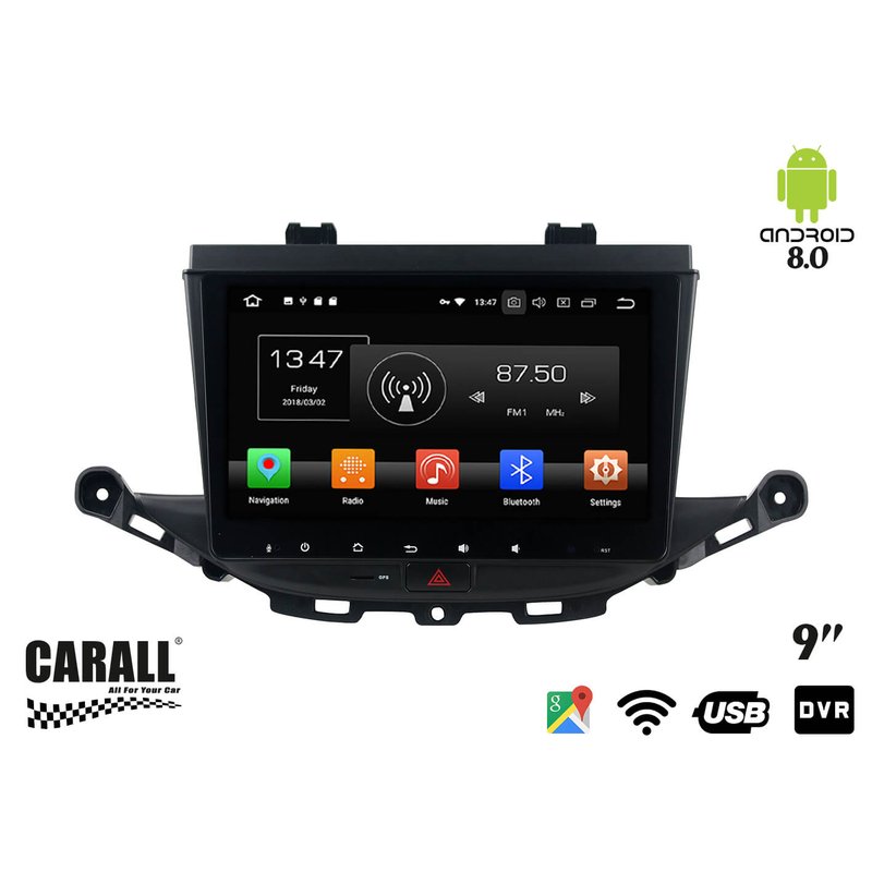 Autoradio Android 8,0 Opel Astra K GPS DVD USB SD WI-FI Bluetooth Navigatore