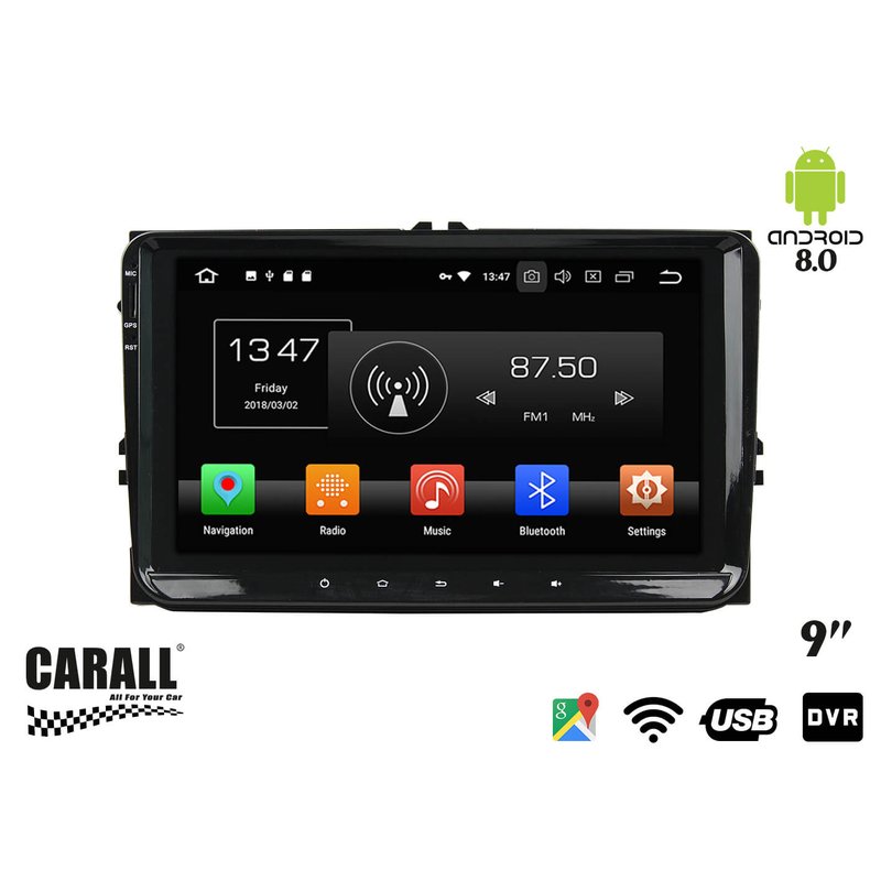 Autoradio Android 8,0 VW Passat GPS DVD USB SD WI-FI Bluetooth Navigatore