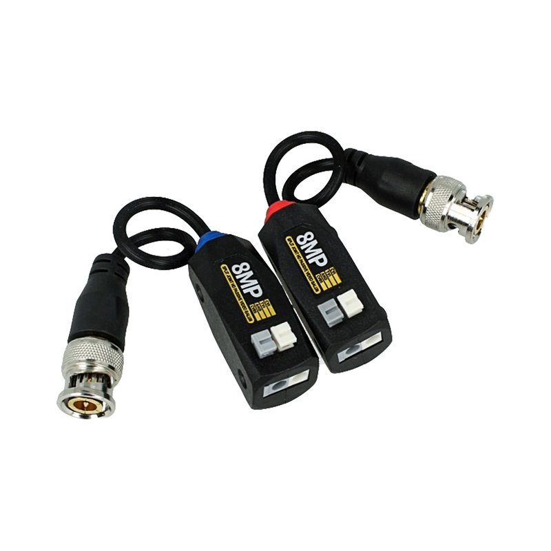 Balun Video 8MP 4K BNC Maschio CVI TVI AHD CVBS CAT5/5E/6 Per Telecamera DVR Sistema CCTV