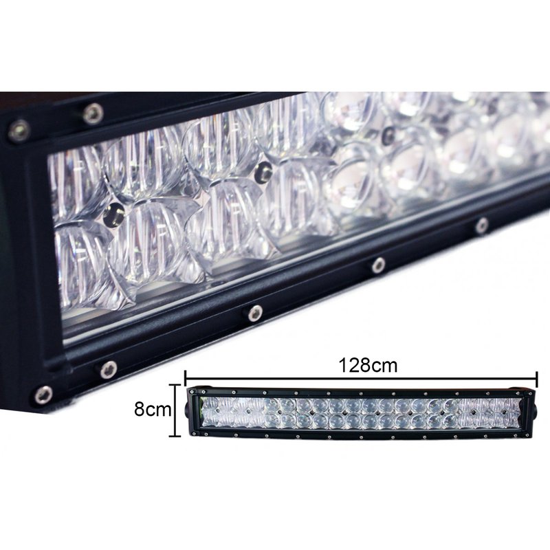 Barra Led 288W 1280mm 9V-60V Doppia Fila 96X3W Lente Combo IP67 Per Fuoristrada Jeep SUV Camper