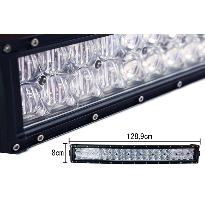 Barra Led 300W 1289mm 9V-60V Doppia Fila 100X3W Lente Combo IP67 Per Fuoristrada Jeep SUV Camper