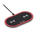 Caricatore Wireless a Pad Dual Charging 5W+5W Colore Rosso e Nero SKU-7740