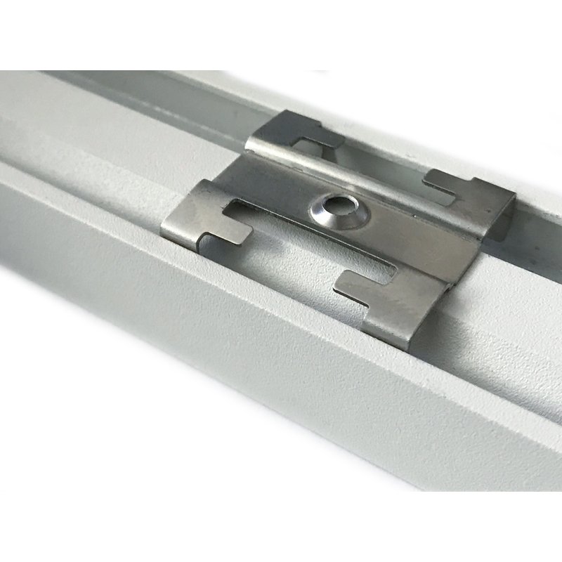 Clip Guida Gancio Metallo Per Fissaggio a Muro Del Profilato Alluminio Da Soffitto Luce Asimmetrica BA3315W