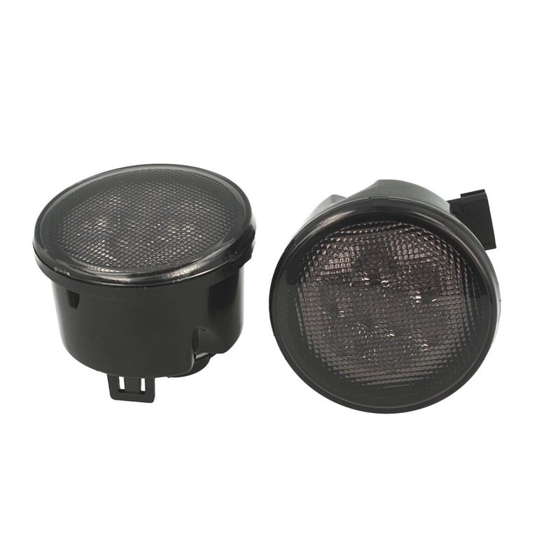 Coppia Frecce Led Anteriori Indicatore Lente Fume Per Jeep Wrangler JK 2007-2017 Arancione 12V 3W