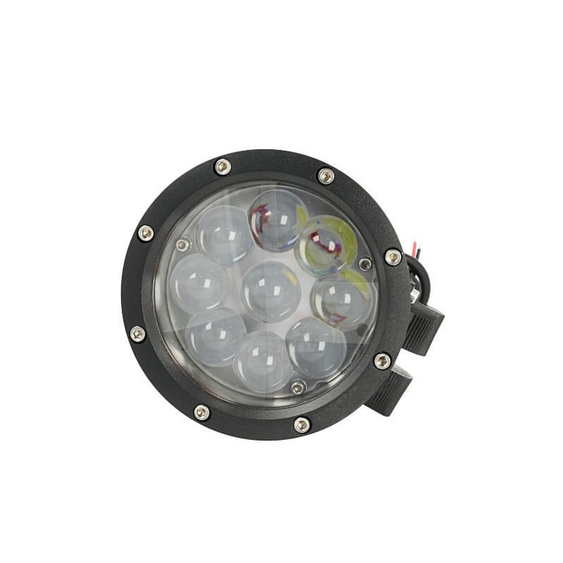 Fanale Led Rotondo Supplementare Ausiliario 45W 12V 24V 36V 48V 60V Faro Da Lavoro Di Profondita Per Jeep Camion Tir Barca Super Luminoso