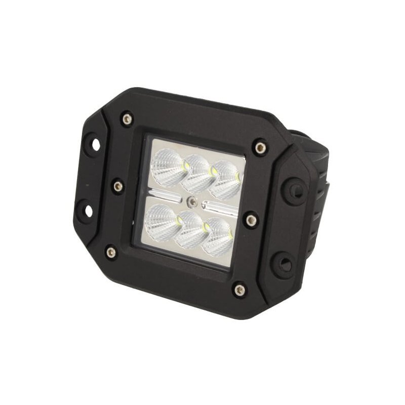 Fanale Luci Diurne A Led DRL Work Light Faro Da Lavoro Rettangolare 12V 24V 24W (6X4W) IP67 Bianco