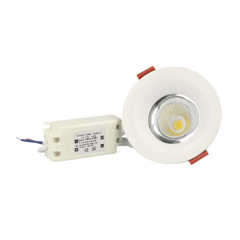 Faretto Led Da Incasso 10W Bianco Neutro 90mm 60 Gradi