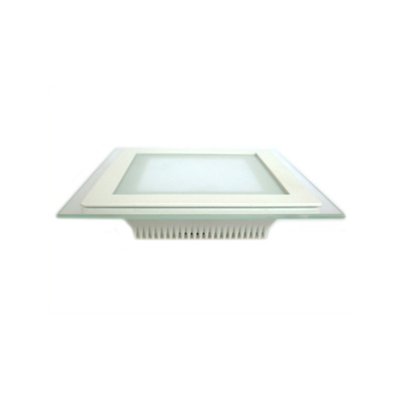 Faretto Led Da Incasso Quadrato 12W Bianco Freddo Con Vetro Stile Moderno Illuminazione Bagno Soggiorno SKU-4741