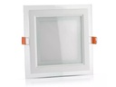 Faretto Led Da Incasso Quadrato 18W Bianco Caldo Con Vetro Moderno Design Illuminazione Bagno Soggiorno SKU-4746