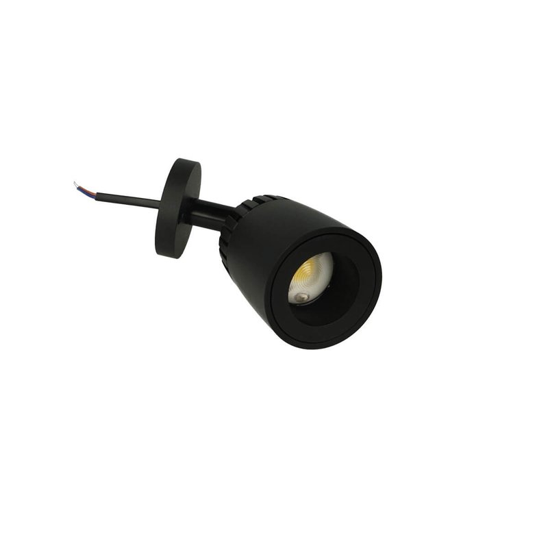 Faro Lampada Led Da Soffitto Parete Muro 10W Bianco Neutro Corpo Nero Angolo Luce Regolabile Da 24 a 60 Gradi 220V