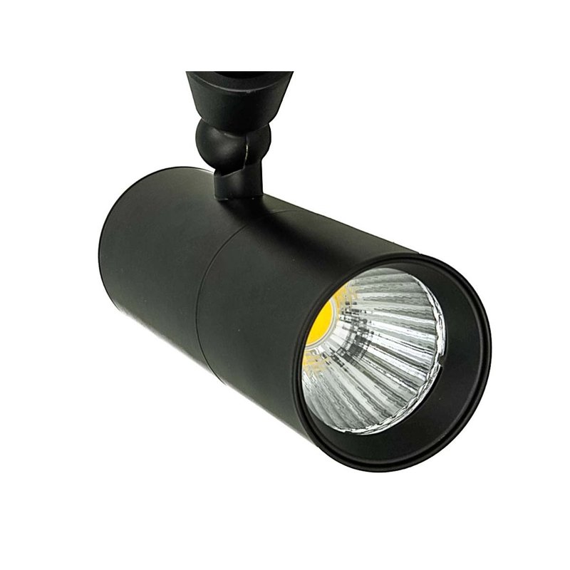 Faro Led Da Binario Trifase 20W 1600LM Carcassa Nera 3000K CRI 90 UGR 11 Trasformatore Separabile Escluso