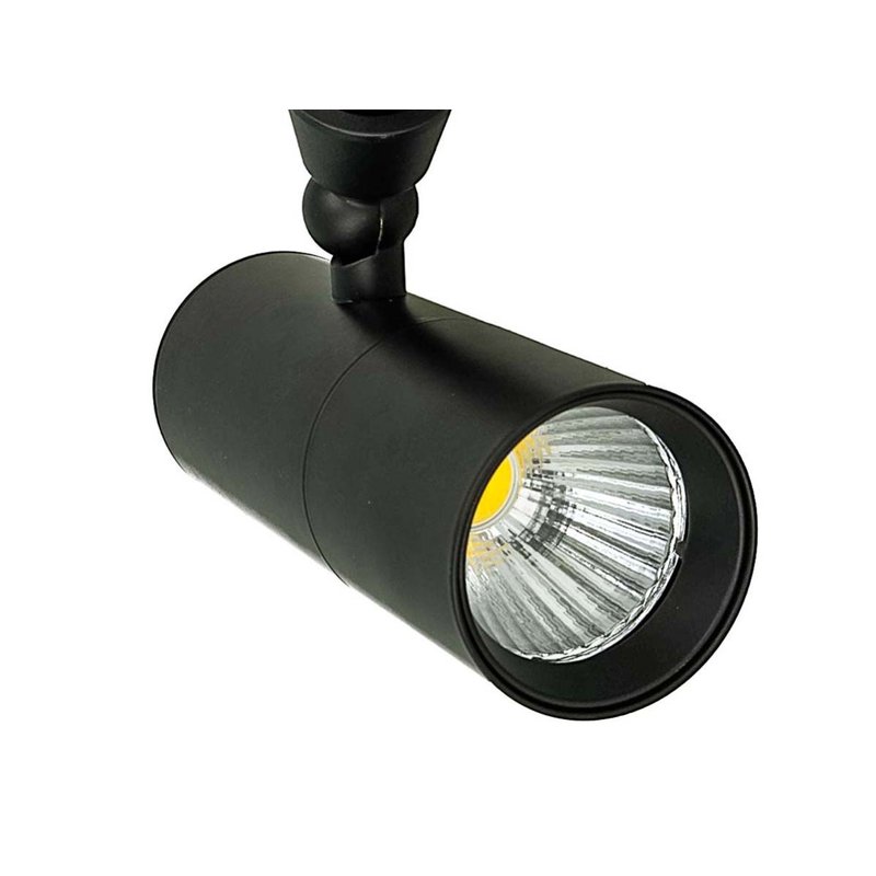 Faro Led Da Binario Trifase 30W 3000LM D53 Carcassa Nera 3000K CRI 80 UGR 16 Trasformatore Separabile Escluso