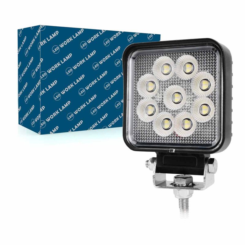 Faro Led da Lavoro Led Work Light Lampada Supplementare Quadrato 3,3'' 36W 3600LM 12V 24V IP67 6000K