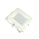 Faro Led Flood Light 100W IP65 Bianco Caldo 3000K Super Slim 30mm Carcassa Bianca Samsung Garanzia 5 Anni SKU-21415