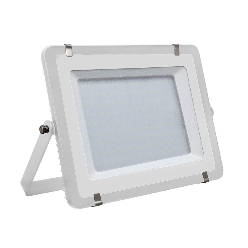 Faro Led Flood Light 300W IP65 Bianco Freddo 6400K Super Slim 55mm Carcassa Bianca Samsung Garanzia 5 Anni SKU-10034