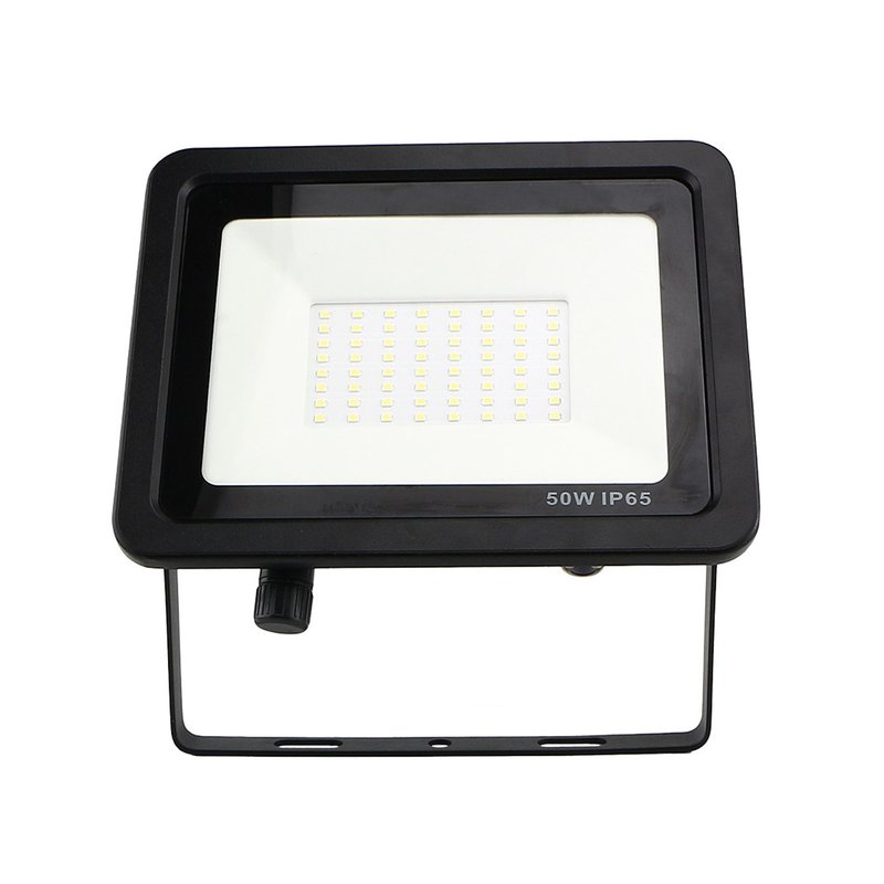 Faro Led Flood Light Slim 50W IP65 Bianco Neutro Carcassa Nera Sensore PIR Opzionale CL1918