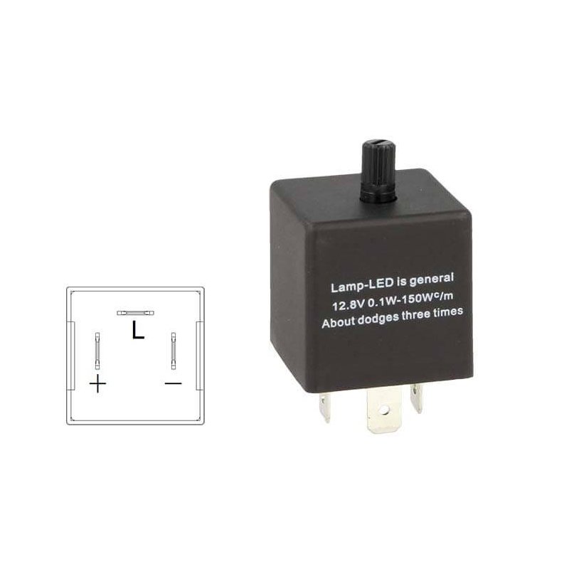 Flasher Led Lampeggiatore Rele Relay Frequenza Regolabile 3 Pin 12V CF13 Per Frecce Led Auto Giapponese