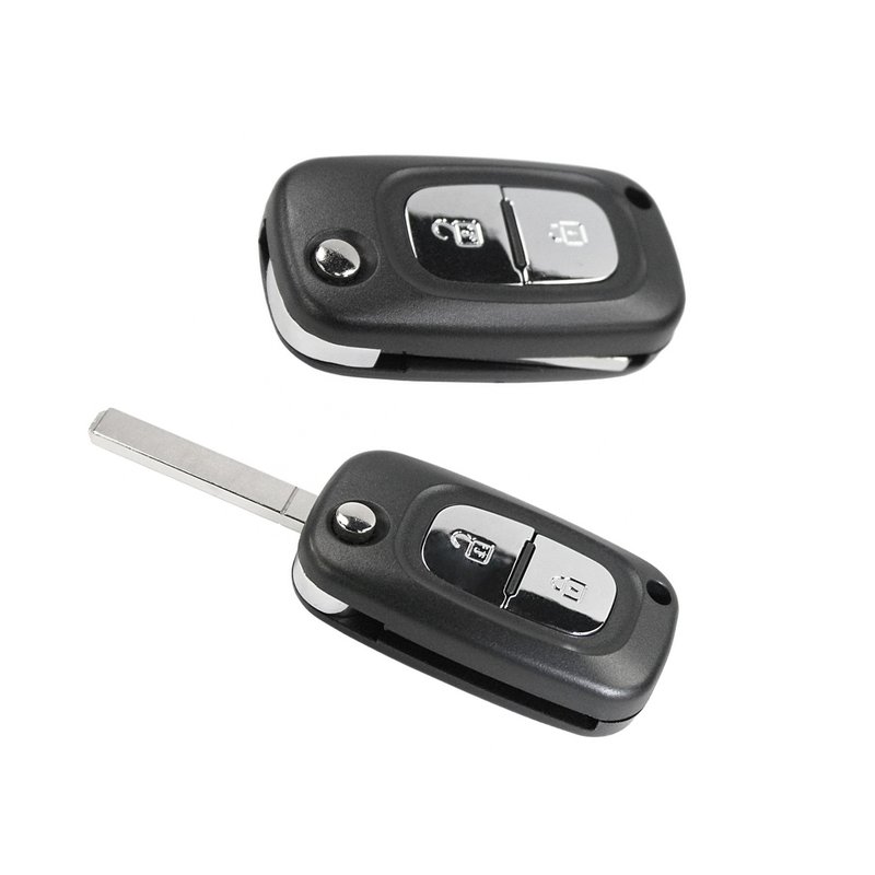 Guscio Chiave Telecomando 2 Tasti con Lama VA2 Batteria Su Circuito Senza Transponder Per Renault Clio Twingo Megane