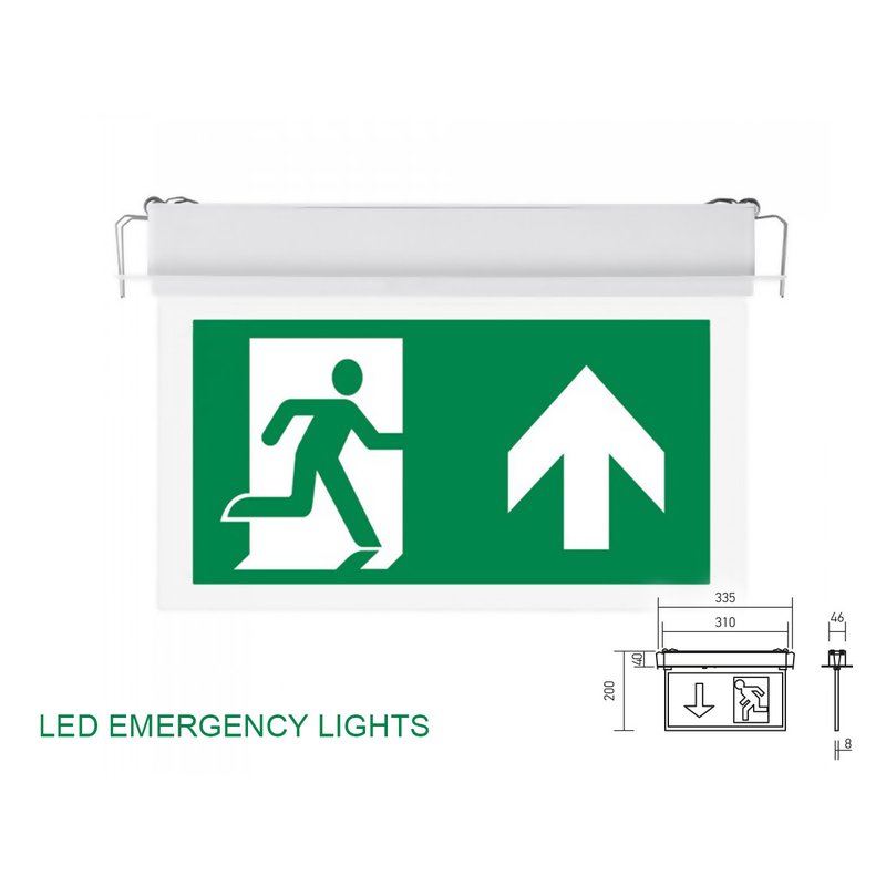 Kit Emergenza Da Incasso Soffitto Modalita SA e SE Led Samsung 2W 3 Ore Autonomia Indicatore Uscita Emergenza Bianco Freddo IP20 SKU-835