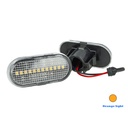 Kit Freccia Laterale a Led Side Marker Lente Trasparente Luce Arancione Per Opel Vivaro Movano Nissan Interstar X70 OEM 7701047517 6030196E