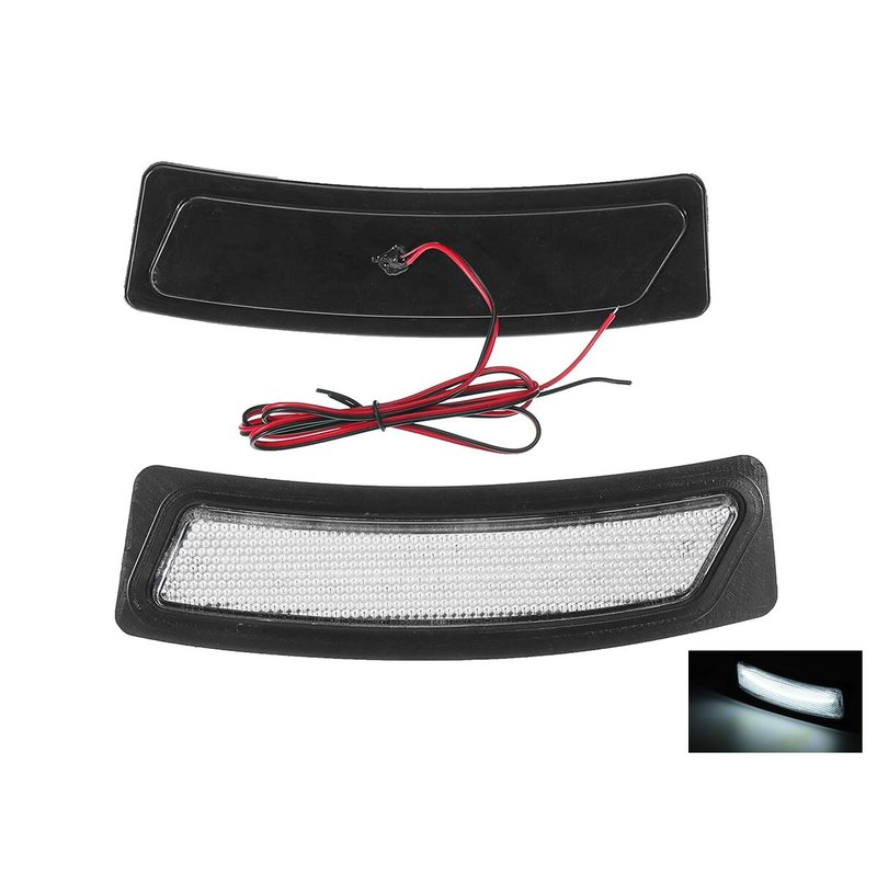 Kit Freccia Laterale a Led Side Marker Lente Trasparente Luce Bianco Per BMW Serie 3 F30 OEM 63147847205 63147847206