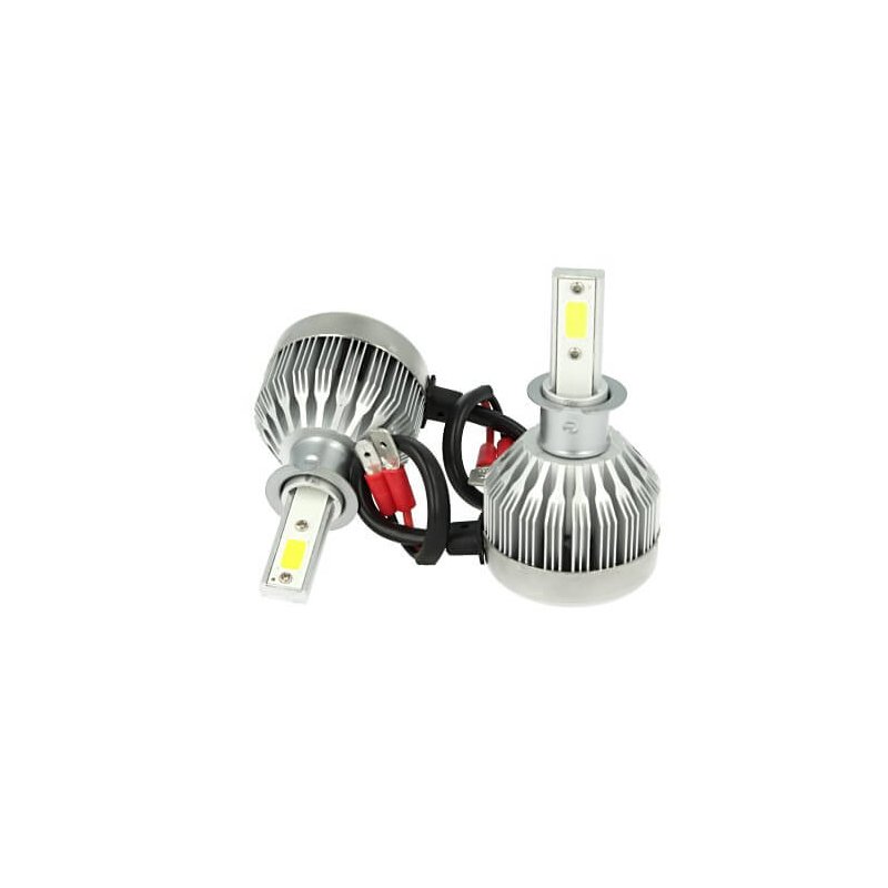 Kit Full Lampada Led Cob H3 20W 12V 24V Bianco 6000K Per Abbagliante e Fendinebbia Senza Driver