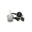 Kit Full Lampada Led Cob H4 20/20W 12V 24V Bi-Led Bi Luce Bianco 6000K Senza Driver e Ventilatore