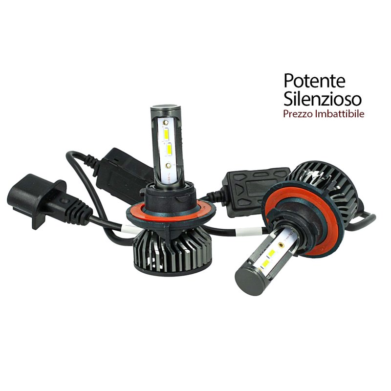 Kit Full Led Cob H13 26W Reale 12V Con Ventola Raffrenddamento Silenziosa Attacco Regolabile 2200 Lumen