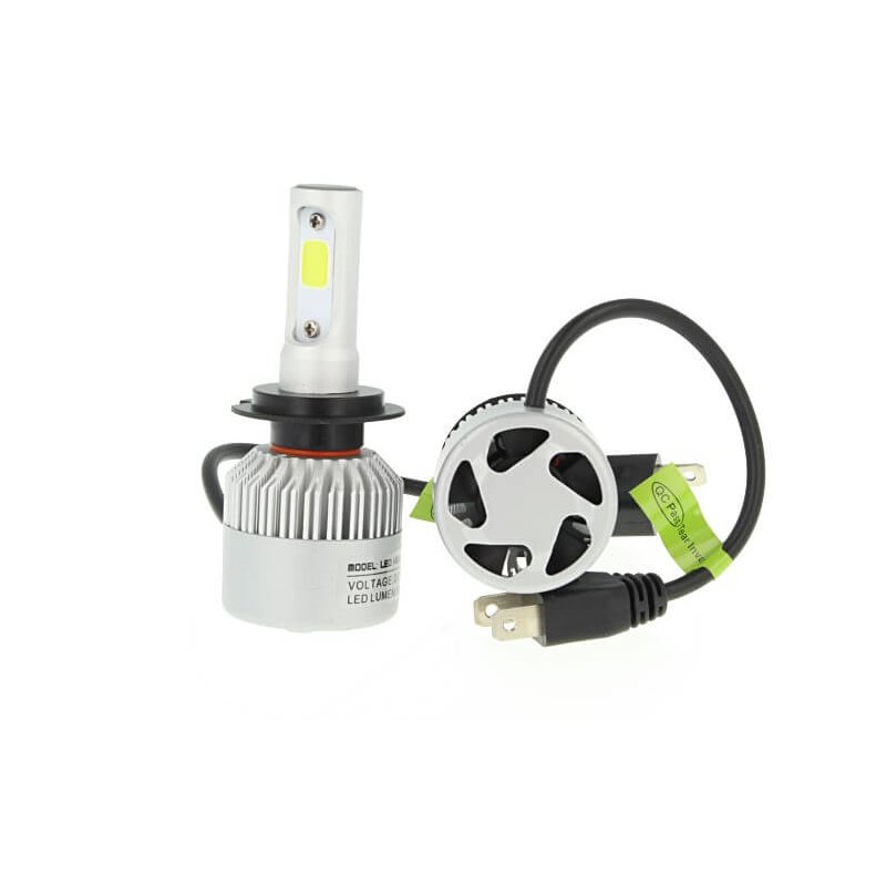 Kit Full Led Cob H7 30W Con Ventilatore 12V 24V Attacco Smontabile All In One Senza Driver 3000 Lumen