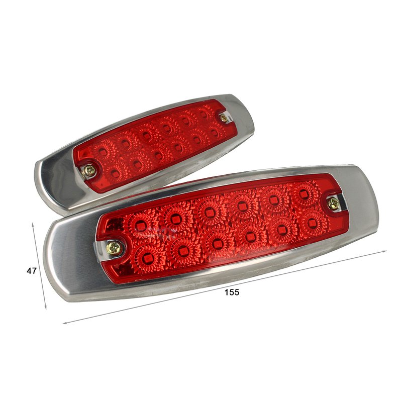 Kit Luci Fanali Rosso 24V 12V Luci Ingombro Cortesia Targa Cupola Cappa Del Camion Bus Barca Furgone