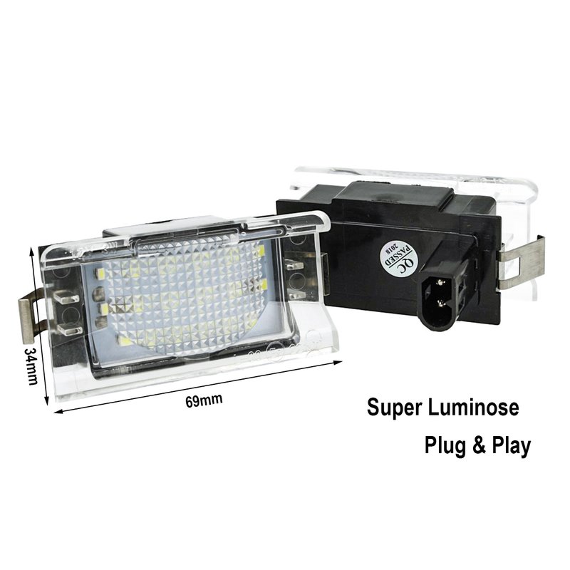 Kit Luci Targa Led BMW Serie 5 E34 Touring 1991-1996 Canbus No Errore Bianco 6000K 12V 5W