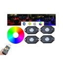 Kit Mini RGB Rock Light Bluetooth APP Sensore Musica Con 4 Luci Led 12V 24V IP68 Sottoscocca Per Jeep Off Road SUV Barca