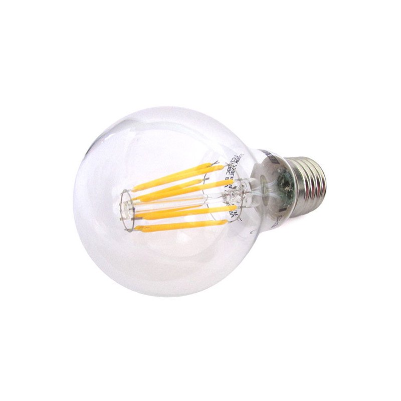 Lampada Filo Led Con Filamento E27 A60 8W 360 Gradi Bianco Caldo 2700K Bulbo Sfera Palla Goccia Come Lampade Tradizionali SKU-4407