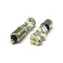 Lampada Led Canbus BAX9S H6W 8 Smd No Errore Piedi Storti 12V Luci Posizione Con Resistenza