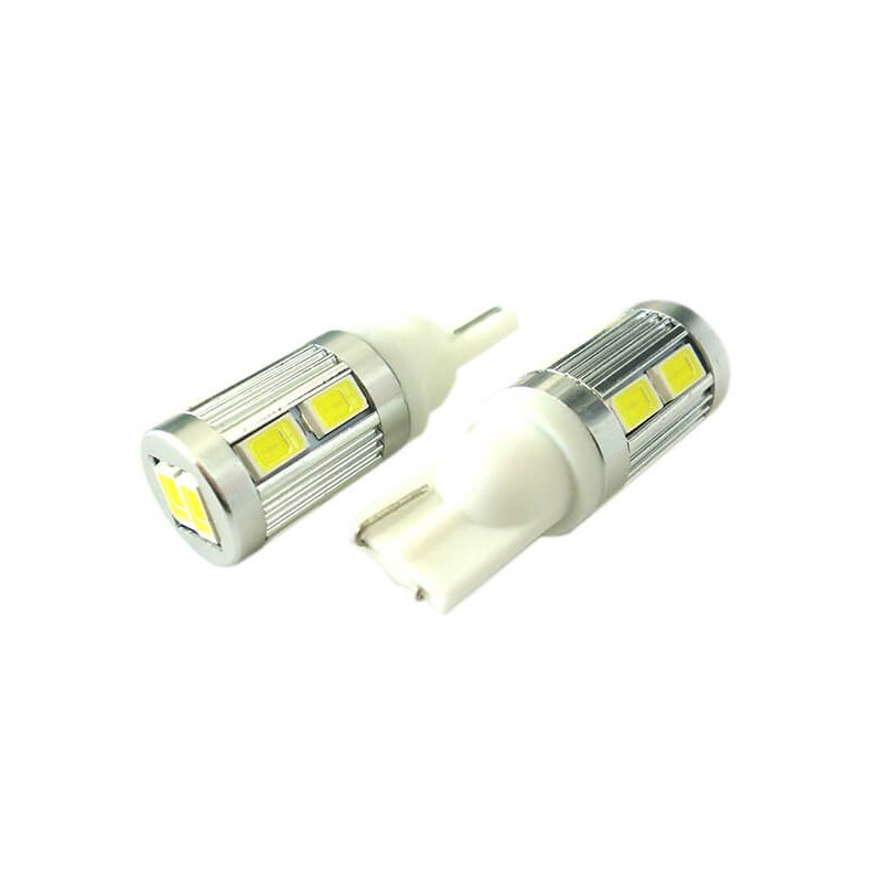 Lampada Led Canbus T10 W5W 12V T15 W16W 10 Smd 5730 No Errore No Polarita Luci Posizione Super Bianco e Potente