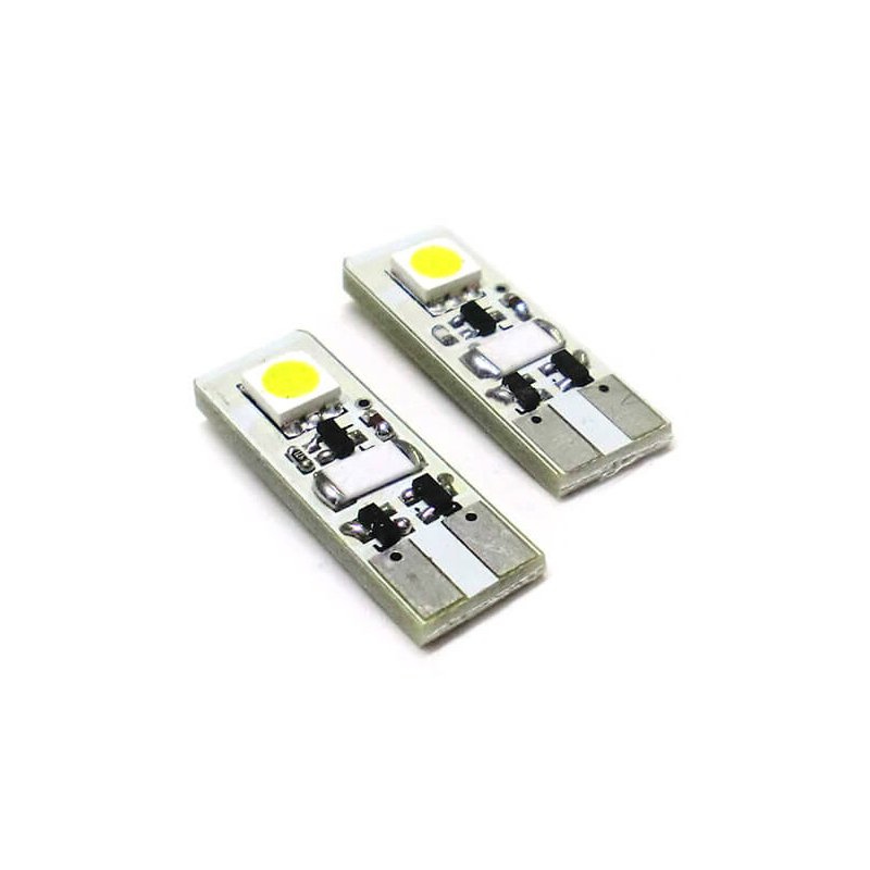 Lampada Led Canbus T10 W5W 2 Smd Bianco No Polarita No Errore Check Luci 12V