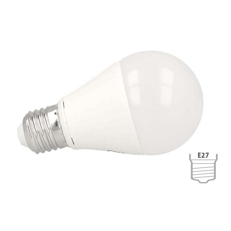 Lampada Led E27 A58 9W=60W Neutro 4000K Bulbo Sfera Chip Samsung Garanzia 5 Anni SKU-229