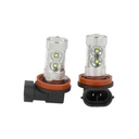 Lampada Led H11 PGJ19-2 H16 PGJ19-3 50W 12V 24V Per Fendinebbia Super Potente e Bianco 10 Smd Cree Da 5W