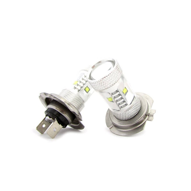 Lampada Led H7 PX26d 30W 12V Per Fendinebbia Super Potente e Bianco Xenon 6 Smd Cree Da 5W