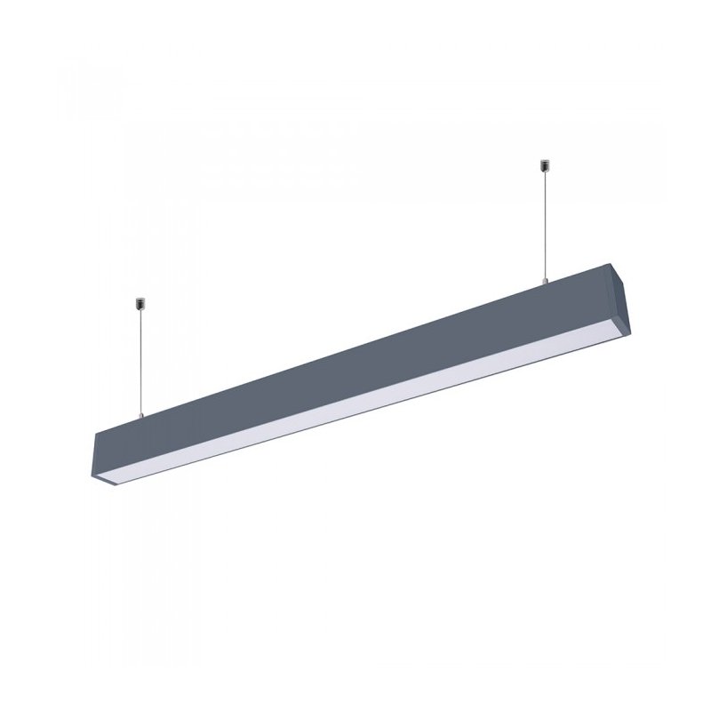 Lampada Led Lineare A Sospensione 60W Corpo Nero Doppia Illuminazione UP-DOWN Dimmerabile 1-10V SKU-379