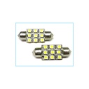 Lampada Led Siluro T11 C5W 39mm 9 Smd Bianco Freddo 12V Luci Targa