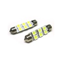 Lampada Led Siluro T11 C5W 46mm 6 Smd 5050 Bianco Ghiaccio 12V Luci Targa