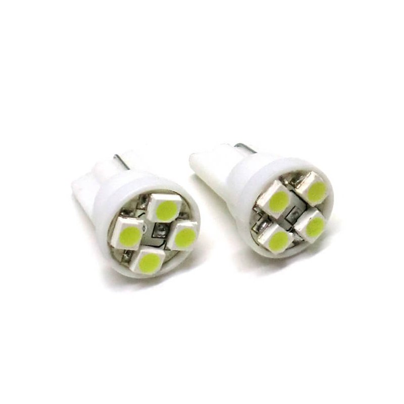 Lampada Led T10 W5W 4 Smd Bianco Luci di Posizione 12V