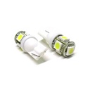 Lampada Led T10 W5W 5 Smd 5050 Bianco 12V