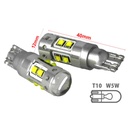 Lampada Led T15 W16W T10 W5W 12V 50W 10 Smd Cree Con Lente No Polarita Bianco Super Luminoso