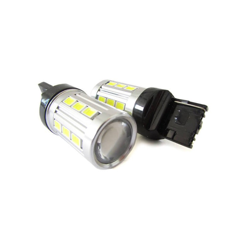 Lampada Led T20 W21W 7440 21 Smd 5730 Super Bianco Luminoso Luci Retromarcia Frecce Auto 12V Senza Polarita