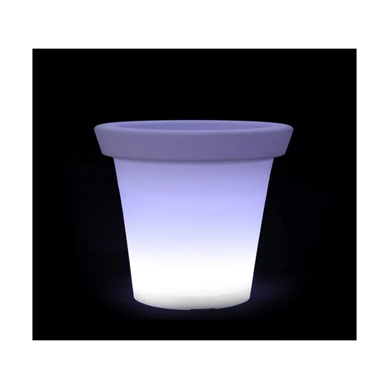 Lampada Luce Led RGBW Luminoso Forma Vaso Ricaricabile Con Telecomando Incluso IP54 35X35X32cm SKU-40211